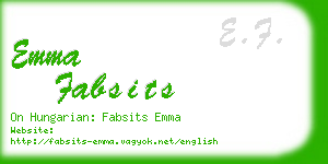 emma fabsits business card